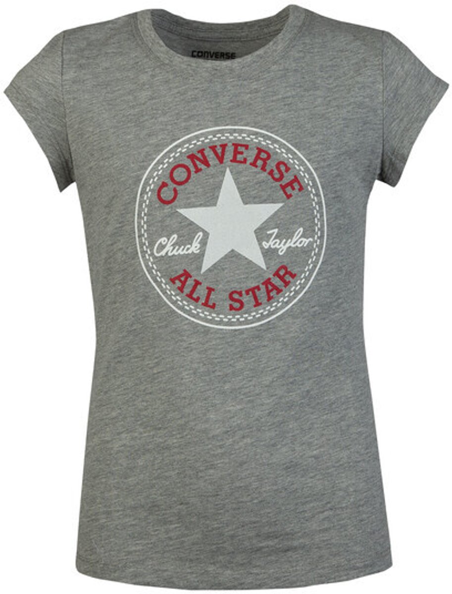 Meisjes-T-shirt Converse Chuck Patch Grijs
