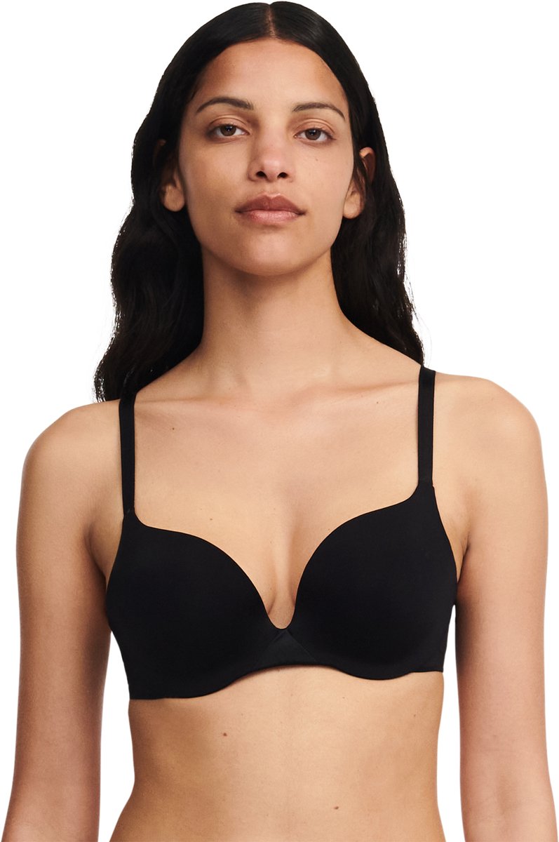 Chantelle Push up BH - Essential Extra - Maximizer push up bh - T-shirt bh - Schijnt niet door - 75A - Zwart