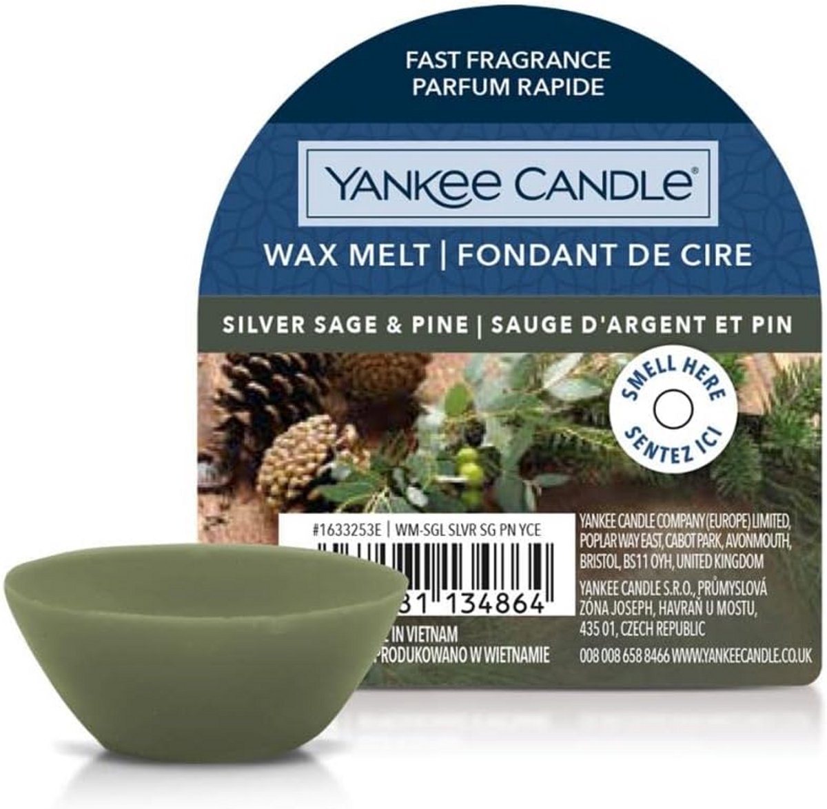 Geurwax Melts Zilver Salie en Den Geur Decoratieve Wax