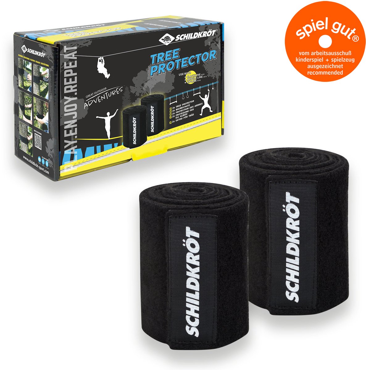 Schildkröt boom bescherming XXL voor slackline en zipline. Multicolor