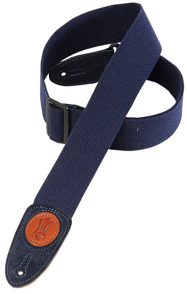 Levys Leathers MSSC8-NAV katoenen gitaarband, marineblauw