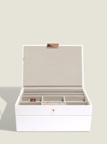 STACKERS WHITE & ROSE GOLD - Sieradendoos - Juwelendoos - Sieradenhouder - Sieraden Organizer - 2-set