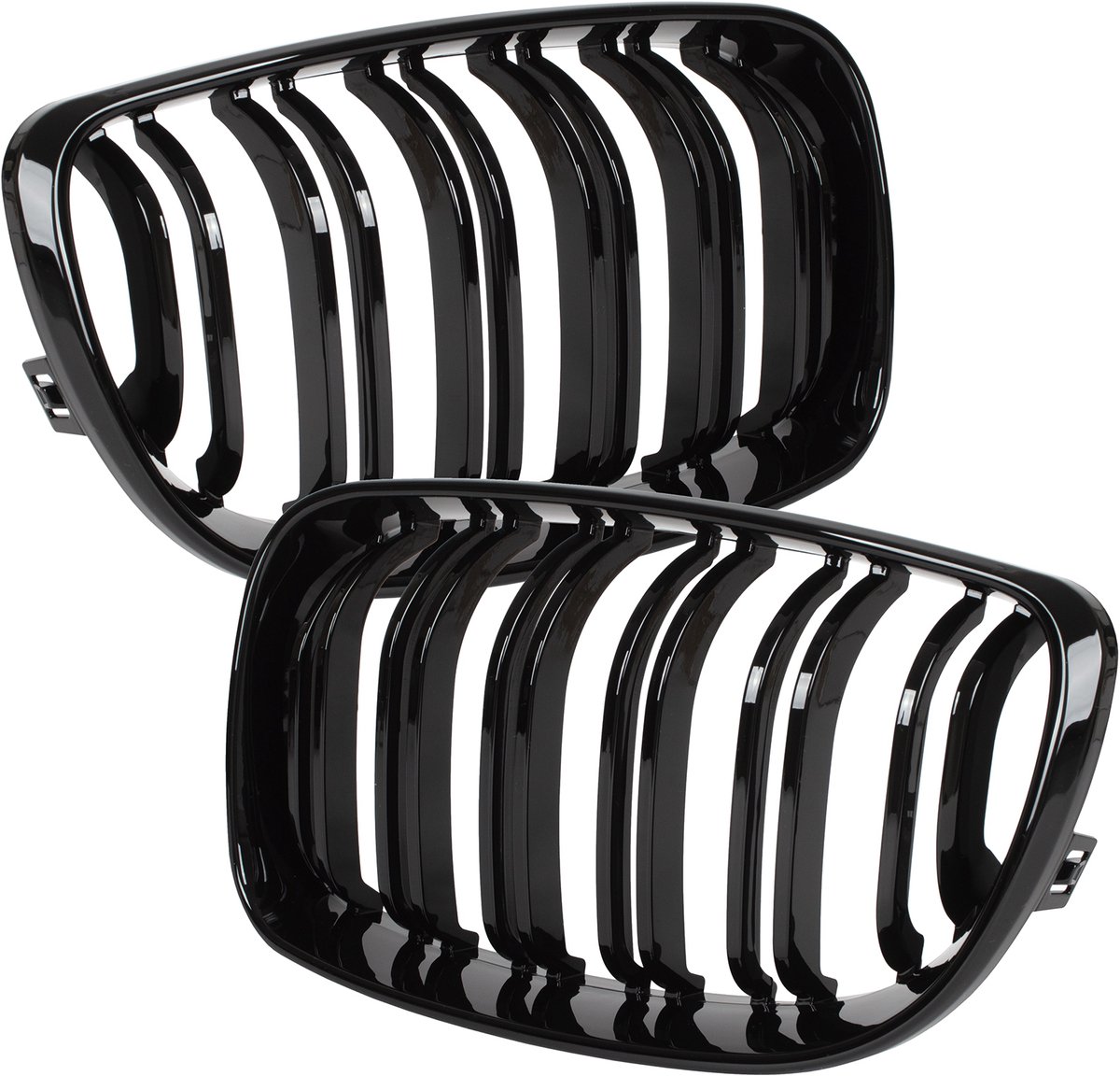 MODECAR - Grille - Zwart Glanzend - Dubbele Stang - BMW 1 Serie E81/E82/E87/E88