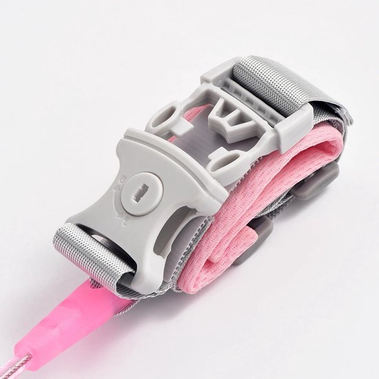 Baby Anti-Verlies Polsband - Veiligheidsriem voor Peuters & Kinderen - 360 Draaibaar - Met Sleutelslot - Roze van Merkloos — afbeelding 3