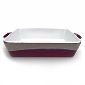 Lavandoux - Ovenschaal - Reactief Glazuur - Rechthoekig - Bordeauxrood - M: 29 x 18 cm