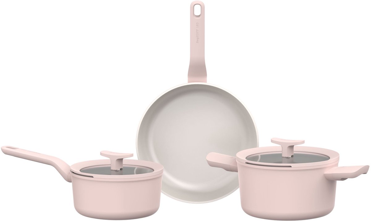 LEO 5-delige kookpottenset Balance Rose - Roze - PFAS-vrij