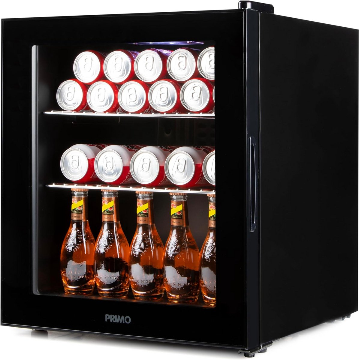 Compacte Drankkoelkast met Glazen Deur - 46L Minibar voor Dranken en Snacks