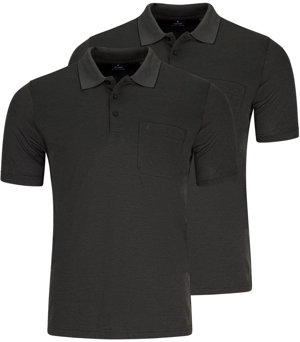 RAGMAN Heren poloshirt 2 pack Basic