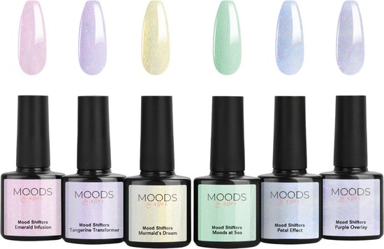 Moods Gellac 6-delige Set - Gellak Starterspakket - Gel Nagellak - 8ML - Mood Shifters - Gellac - Nagels - Chique Kleuren - HEMA- & TPO-vrij