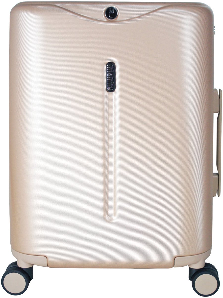 MiaMily Carry-On - Handbagage koffer - Ride-on voor kinderen - Met zitje tot 100kg - TSA slot - Champagne gold