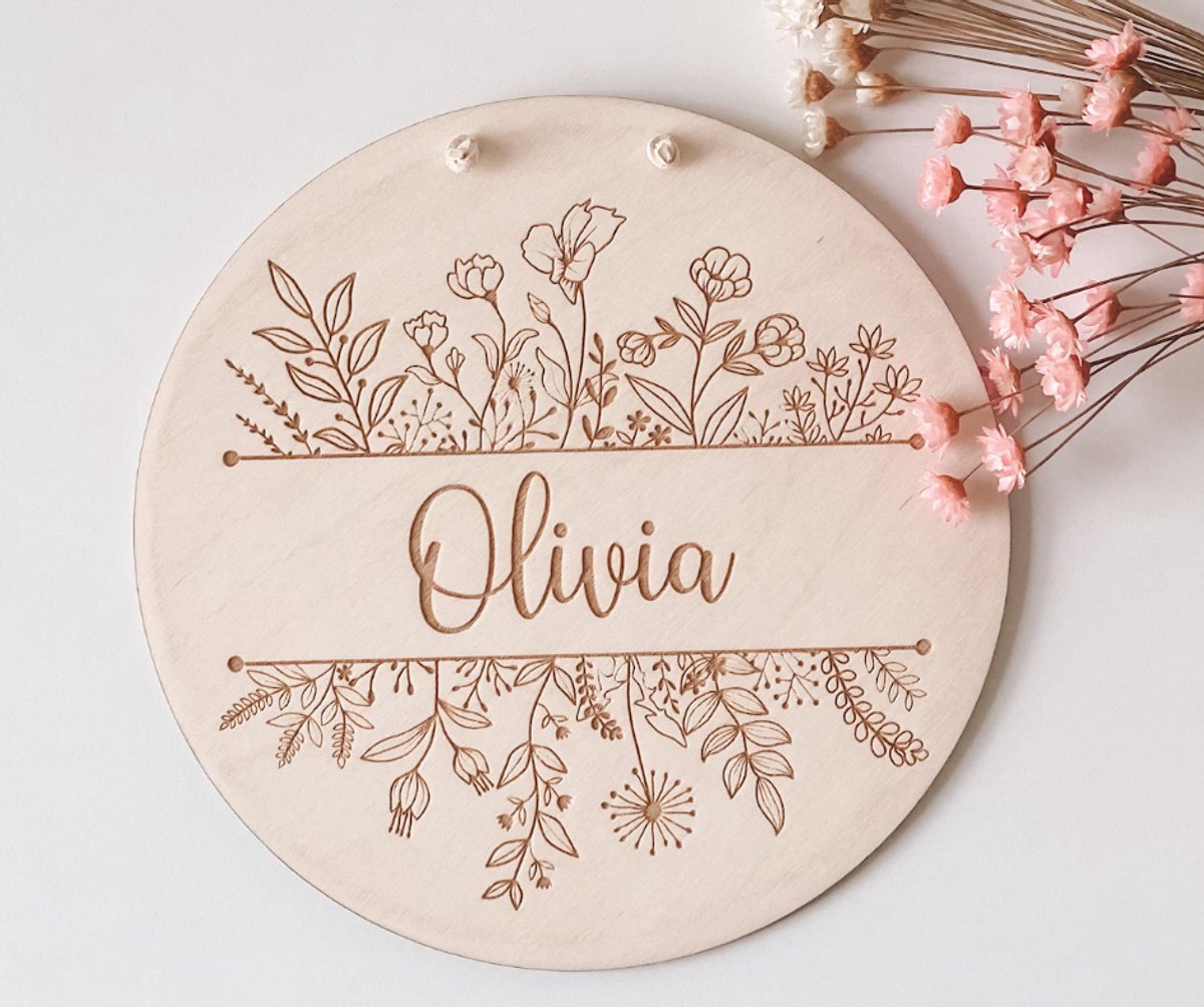 Gepersonaliseerd naambord, babycadeau, houten bord, decoratie voor babykamer of kinderkamer, geboortebord/babykamer/kinderkamer