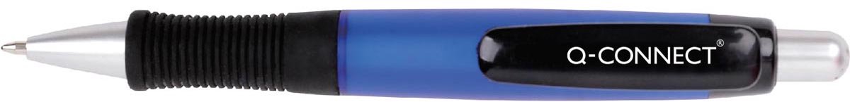 Q-CONNECT balpen, met grip, 0,7 mm, medium punt, blauw 10 stuks