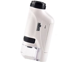 Microscoop voor kinderen - Handmicroscoop - Draagbare Microscoop met LED Verlichting - Educatief montessori speelgoed - Wit