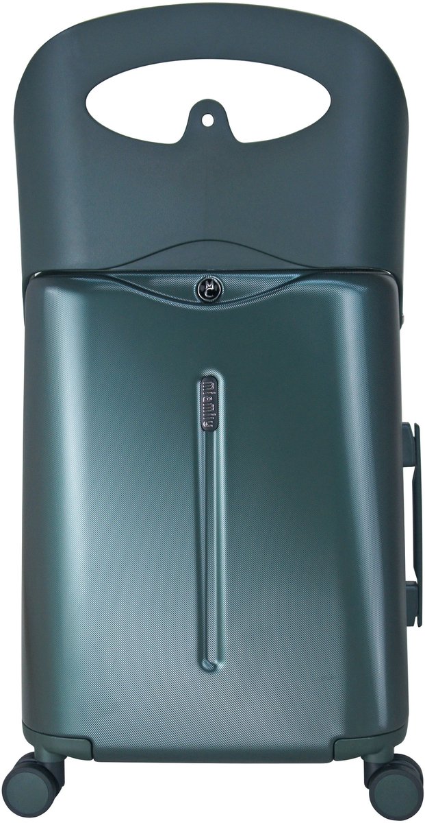 MiaMily Carry-On - Handbagage koffer - Ride-on voor kinderen - Met zitje tot 100kg - TSA slot - Forest green