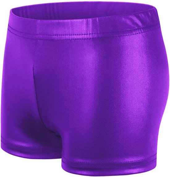 Glanzende Metallic Shorts voor Meisjes met Elastische Taille voor Dans en Sport — afbeelding 5
