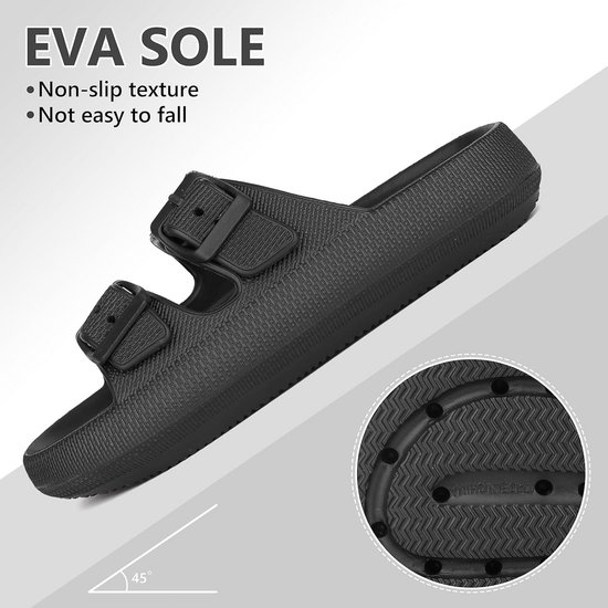 Comfortabele EVA Cloud Slides met Dubbele Verstelbare Gesp voor ...