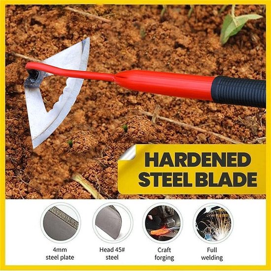 Hand H met Staal - Tuinwerktuig - Onkruid Verwijderen - Ergonomische Grip - 40 Cm - Zwart — afbeelding 5