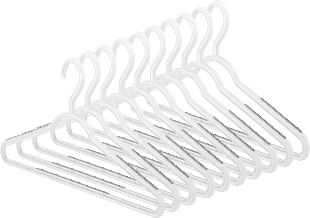 Set van 10 Dunne Antislip Kledinghangers - Ruimtebesparend en Grijs