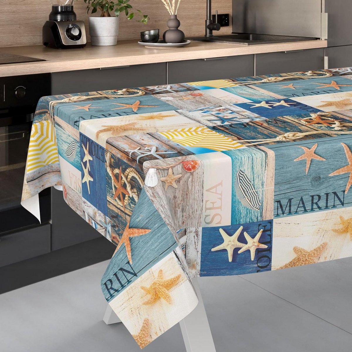 Afwasbaar Tafelkleed - Rond, Ovaal & Rechthoekig - Waterafstotend - Maritiem Design