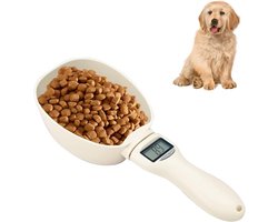 Maatlepel - Digitale Weeglepel - Voerschep - Maatscheppen - Digitale weegschaal - Maatschep voor diervoeding - Huisdier voerschep - Voerschep voor kat - Voerschep voor hond - voor honden-, katten-, konijnen- en vogelvoer - max. 800 g - 23*9.2*5cm