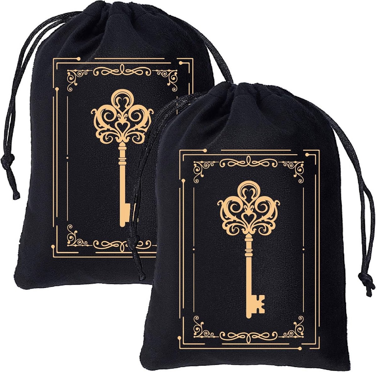 Set van 2 FluWelen Opbergzakken voor Tarotkaarten en Kristallen