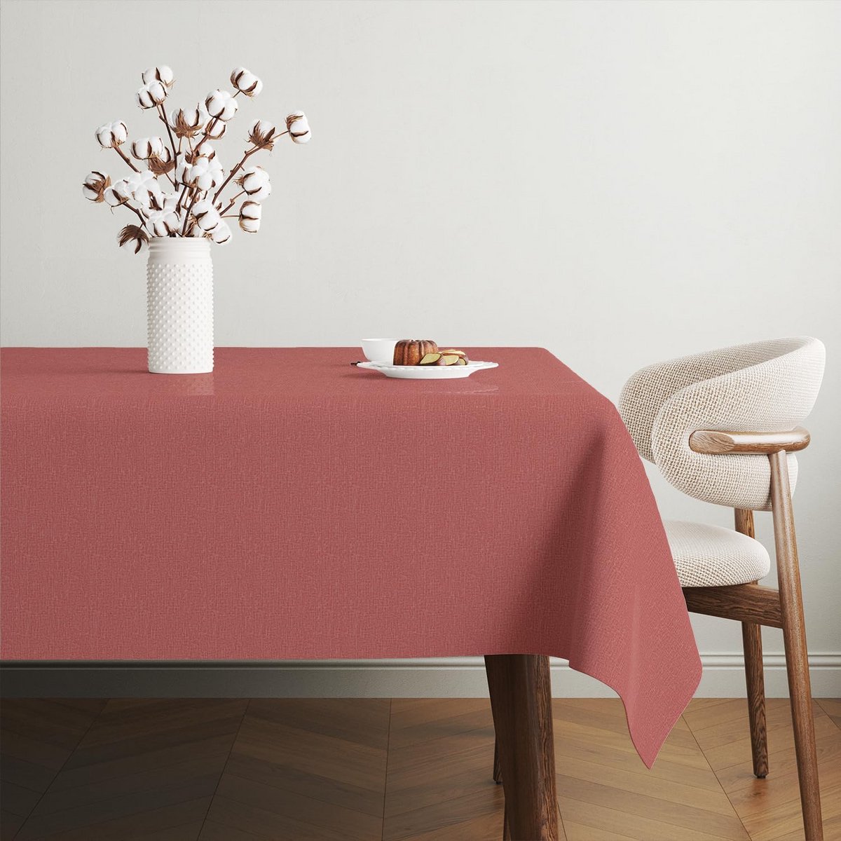 Waterdicht Tafelkleed Tafelzeil Rood Rechthoekig 200 x 140 cm - Afwasbaar en Duurzaam