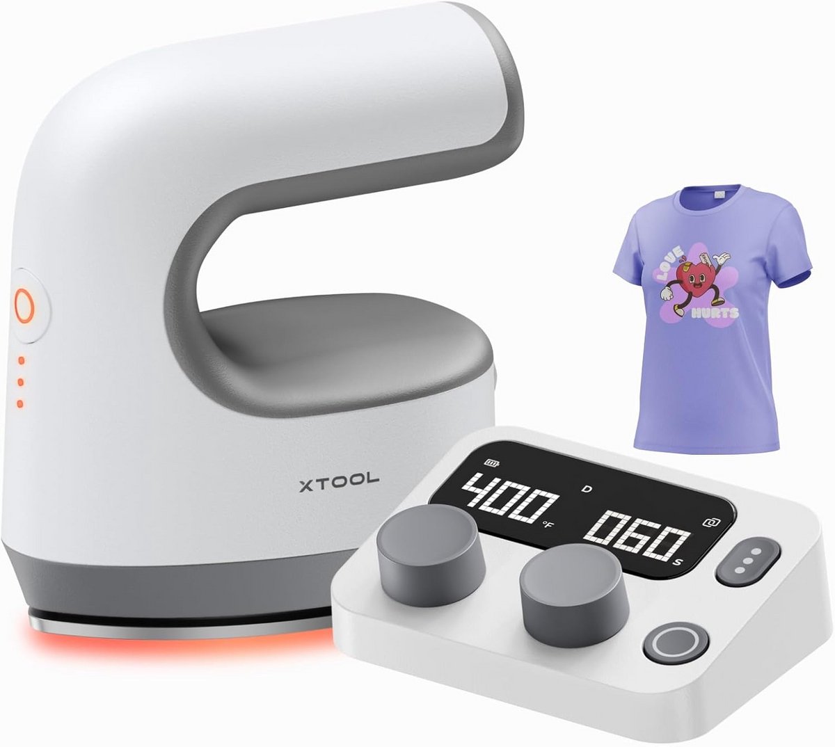 Mini Hittepers Draadloos - Compacte Pers voor T-shirts, Schoenen & Hoeden - Snel Opwarmen & 4 Voorinstellingen