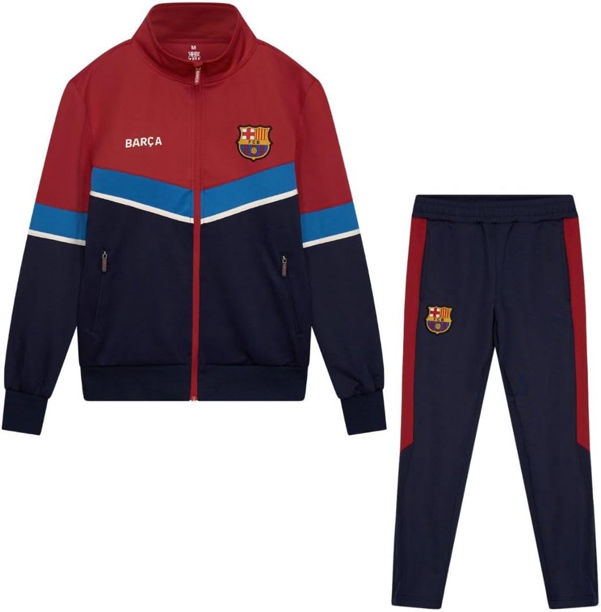 Trainingspak Kids Seizoen 23/24 Blauw Rood Voetbal Kleding