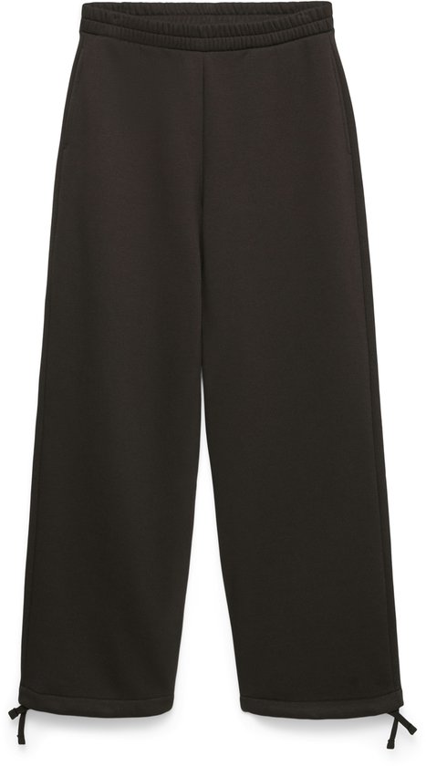 Bruine joggingbroek met elastische tailleband en sluitkoorden aan de onderkant.