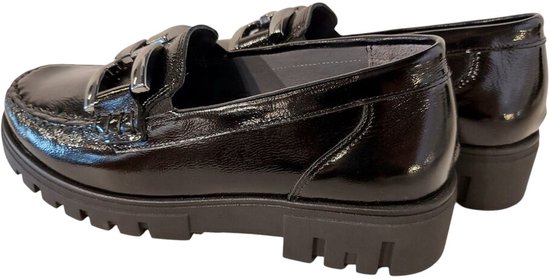 Waldläufer Laque H Slip-On Chaussures à enfiler Femme - Zwart - Taille 41,5