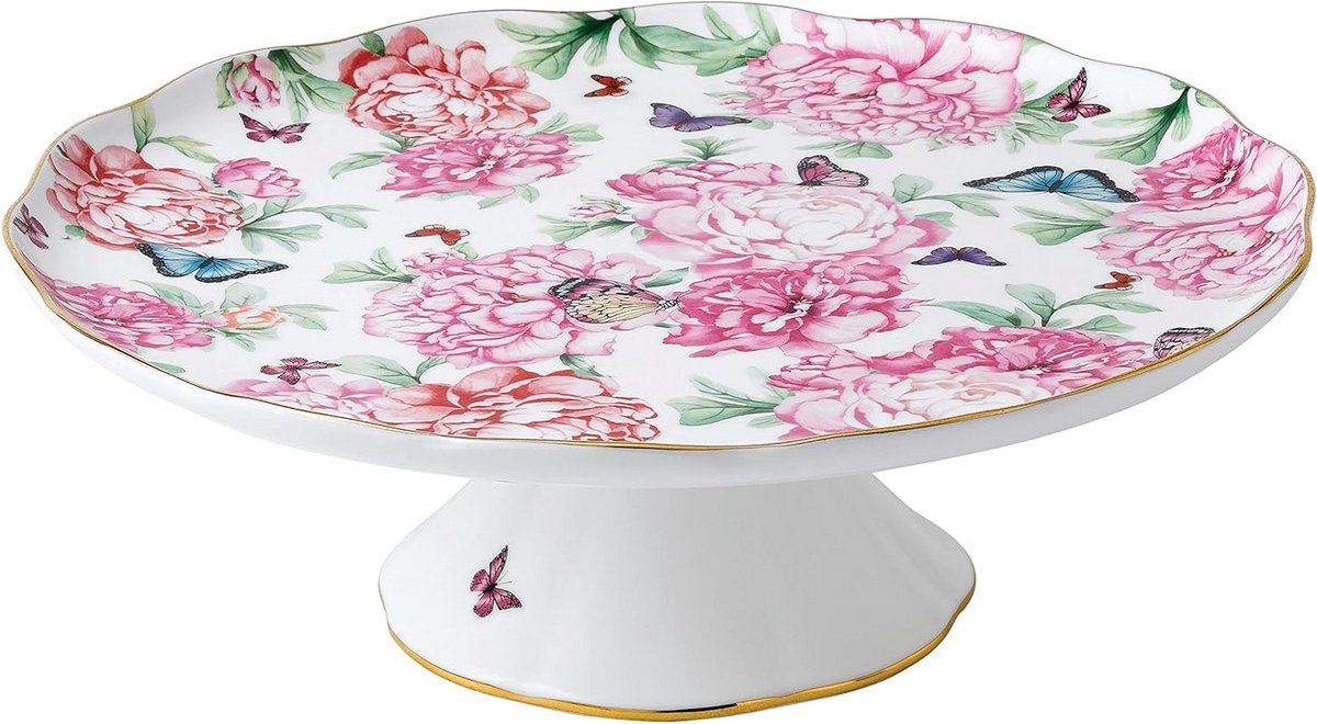 Grote Taartplateau 29cm van Bone China voor High Tea en Feestjes