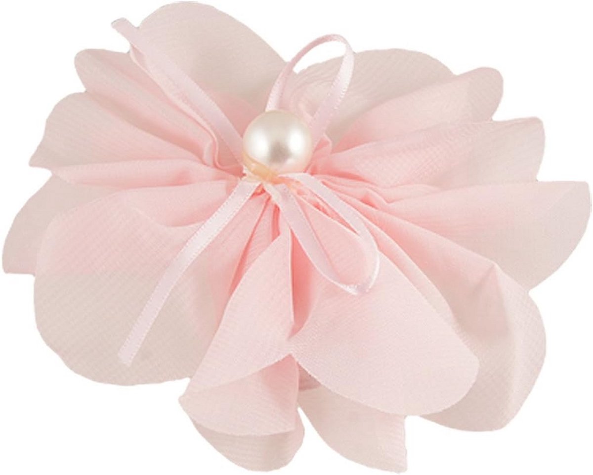 Chiffon Corsage Haarclip Bloemen Set voor Dames in Roze