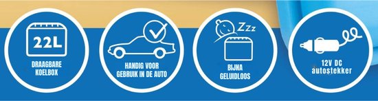 DnA® Koelbox - Koelbox Elektrisch 12v 230 Volt - Koelbox Elektrisch - Koelbox Auto - Blauw - ‎39cm x 23cm x 40cm van DnA® — afbeelding 4