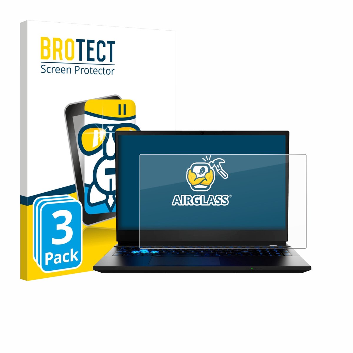 Screenprotector 3 Stuks voor MEDION Erazer Deputy 15 P1 Beschermglas transparant