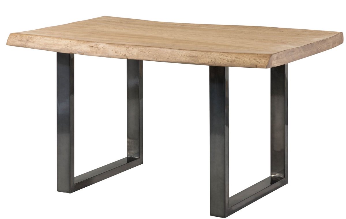 MASSIVMOEBEL24 .DE FREEFORM eettafel beige gelakt massief hout mango 160x90x77 cm (BxTxH)