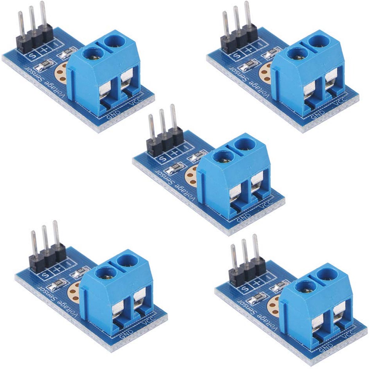 Voltage Tester Sensor DC0-25V voor Raspberry Pi - Verpakking van 5 stuks