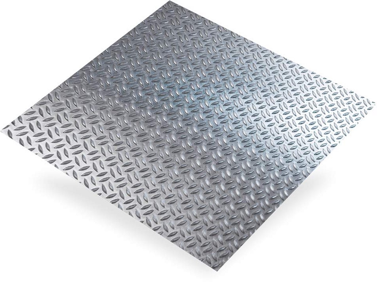 Aluminium Plaat met Rijstkorrelstructuur 1,2 mm – 50x100 cm – Deksel Plaat voor Beplating en Interieur