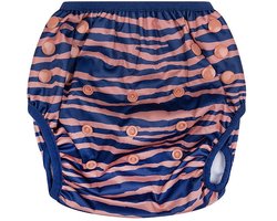 Swim Essentials - zwemluier - 0-3 Jaar - Oranje Blauw - Gestreept - verstelbaar