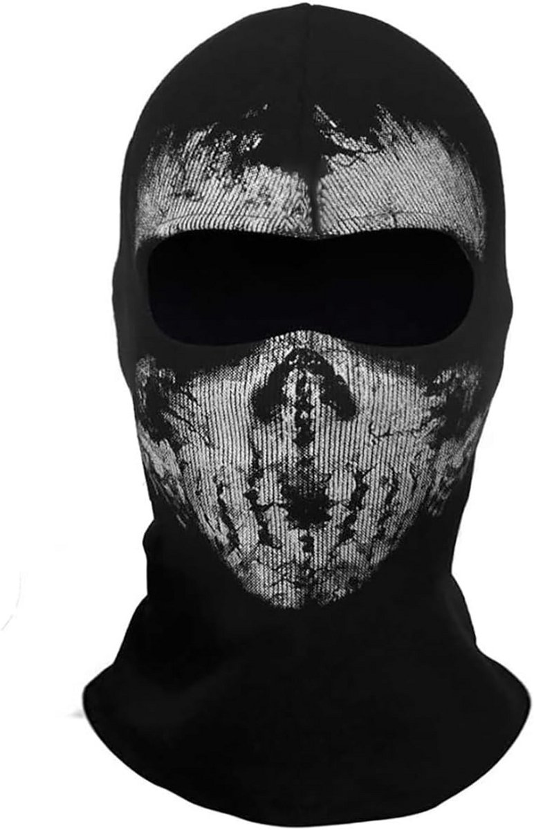 Motor Gelaatsmasker met Doodshoofdprint - Ademend en Sneldrogend