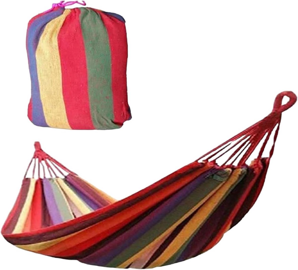 Comfortabele Hangmat met Karabijnhaak - 200 x 100 cm - Perfect voor Buiten en Camping