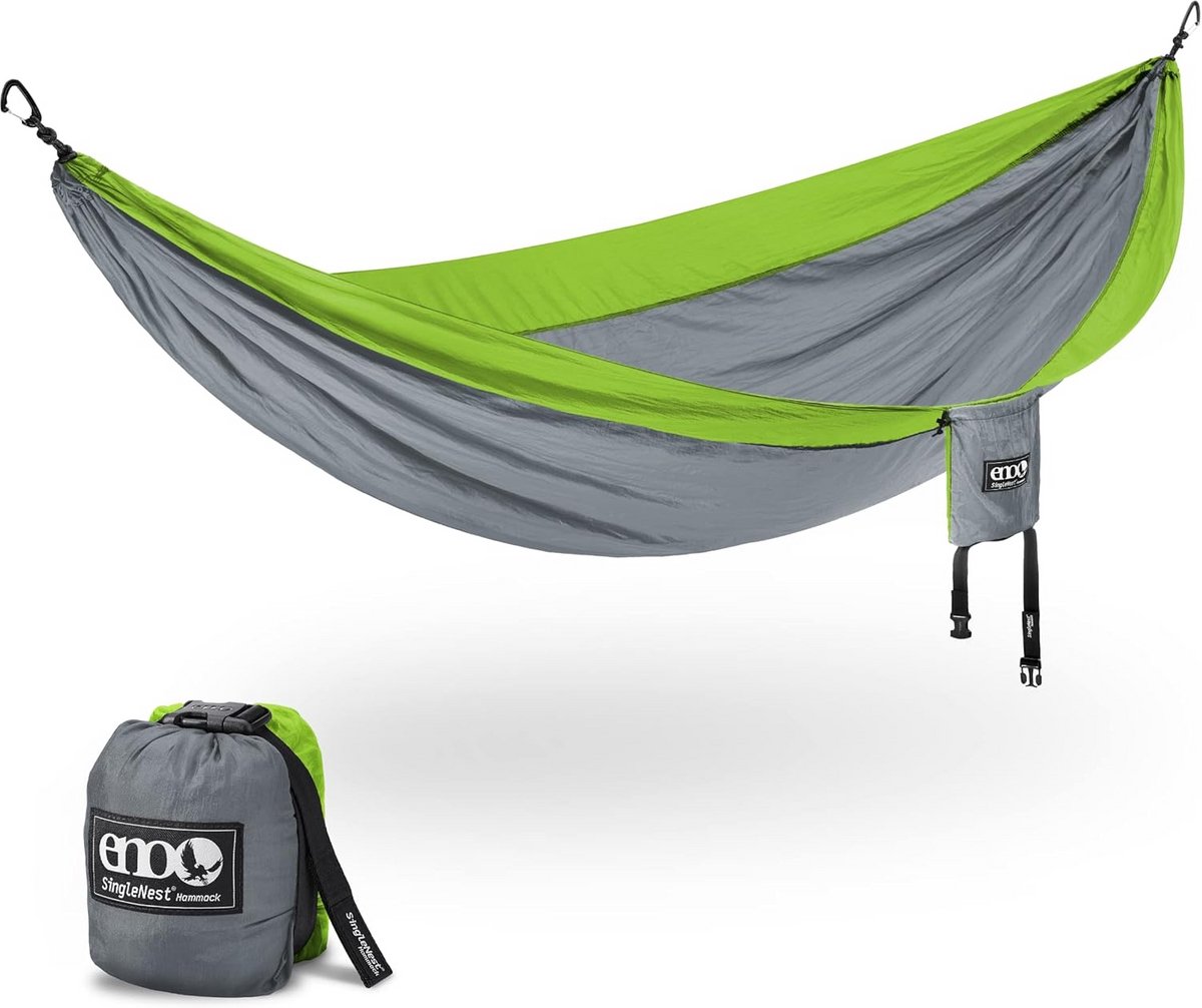 Lichtgewicht hangmat voor 1 persoon - ideaal voor kamperen, wandelen en festivals