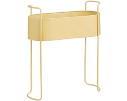 Mica Decorations Moritz Bloempotten voor Binnen op Standaard - Plantenpot met Strak Design en Zachte Look - Bloempot Binnen Ideaal voor Lege Hoeken - L55xB24xH65cm - Beige