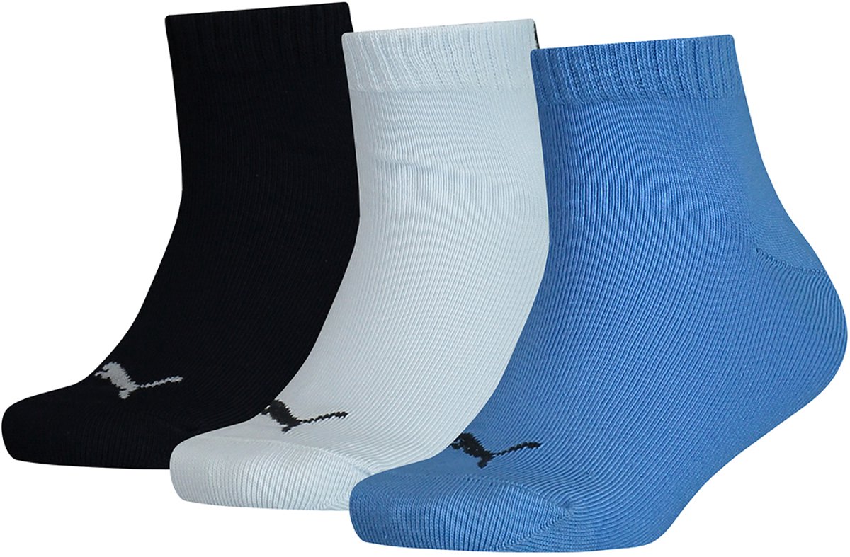 Puma 6-Pack Vrolijke Kindersokken Kleurrijke Quarter Heren Dames marine – 194011001 Blauw