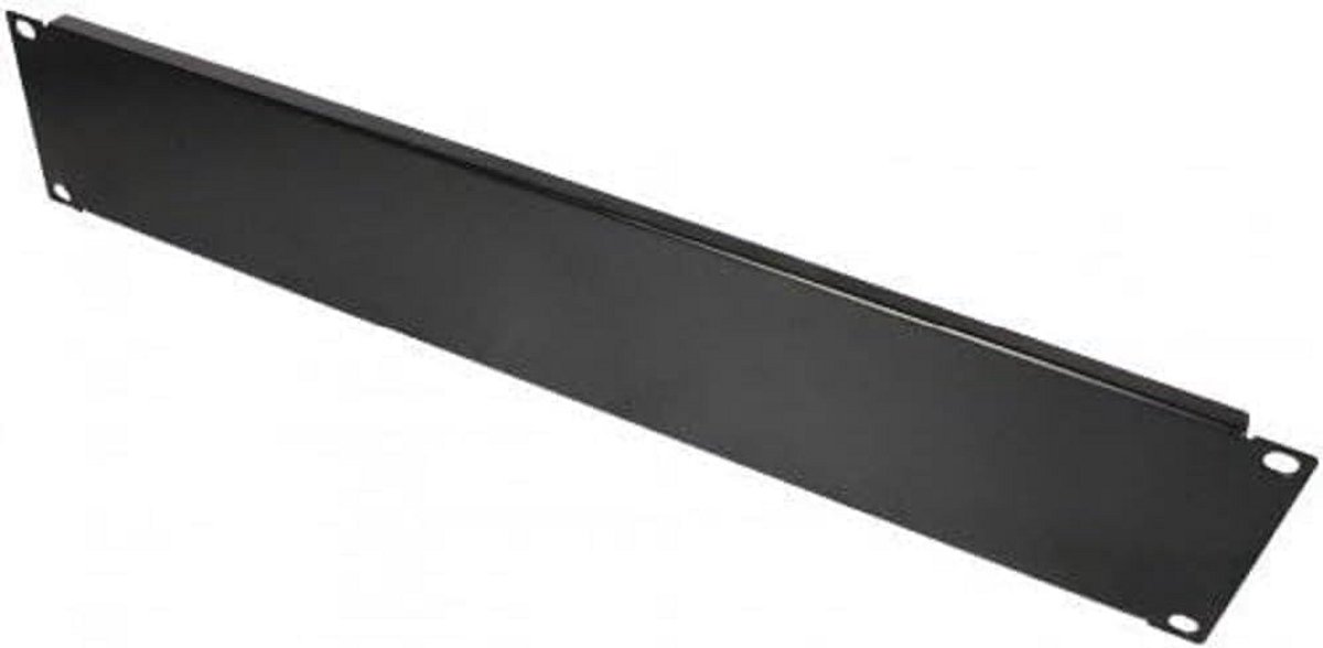 19 inch Blindpaneel 2HE Zwart voor Serverkast en Netwerkkast