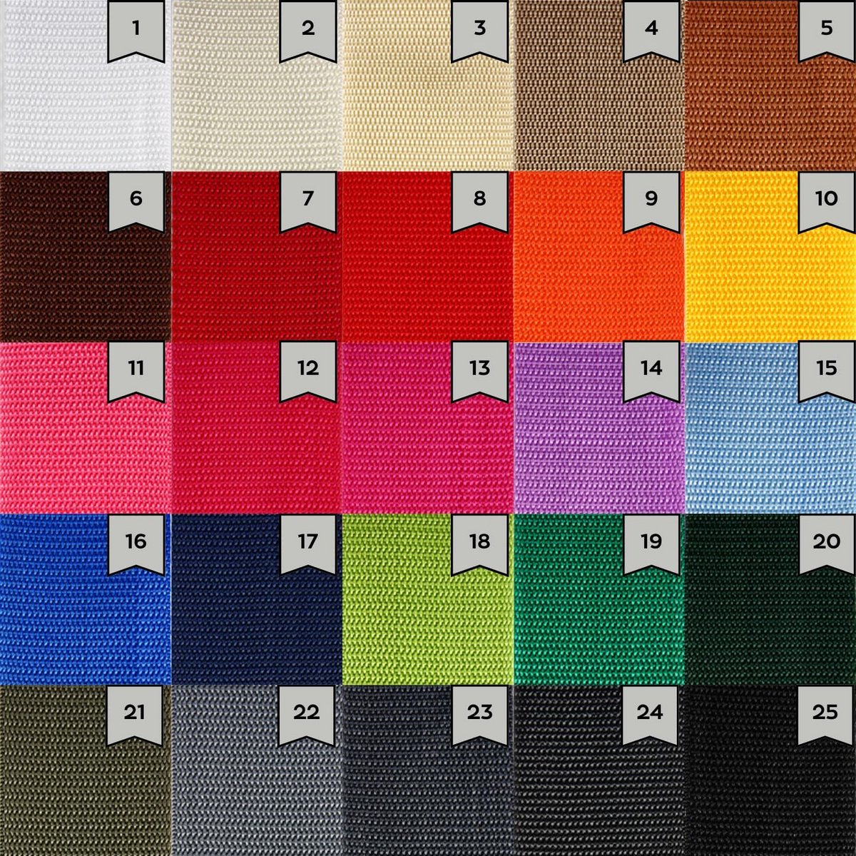 Sterk Geweven Polypropyleen Band - Diverse Breedtes, Lengtes en Kleuren