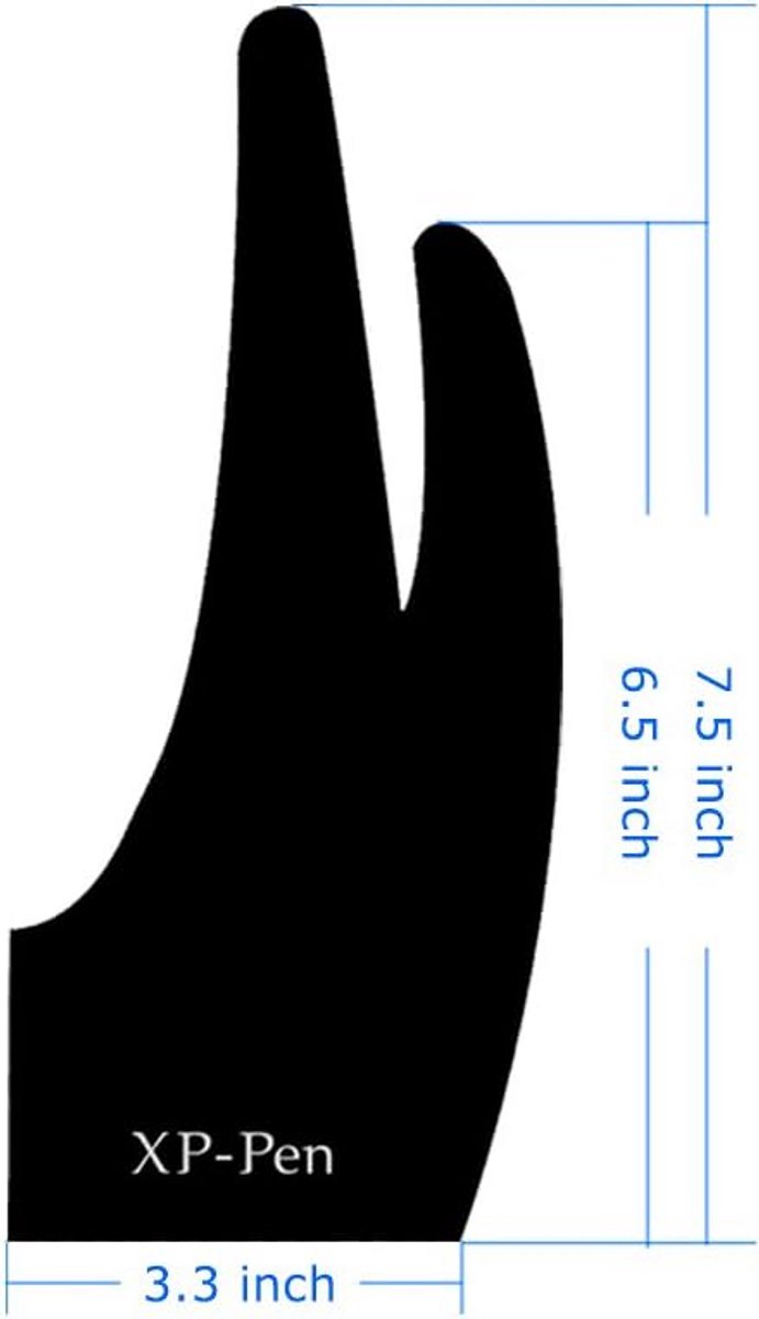 handschoen voor grafisch tablet en tekening