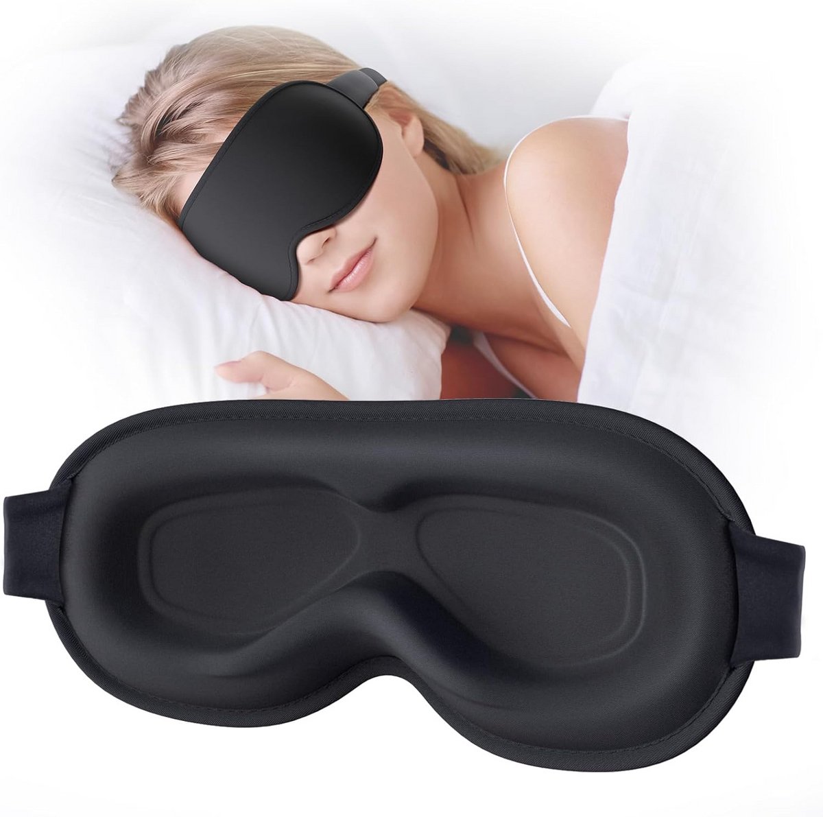 3D Slaapmasker voor Dames en Heren - Lichtblokkerend en Comfortabel met Verstelbare Riem