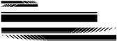 Auto stickers - Set van 5 - Autostickers - PVC - Auto stickers strepen - Autosticker voor auto - Stickers voor op de auto - Autodecoratie - Geschikt voor het versieren van auto's - 190*9cm - Zwart