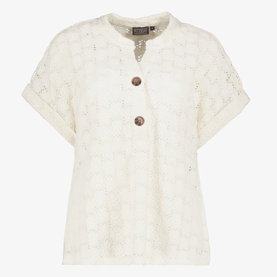 TwoDay gehaakt dames T-shirt wit - Maat 3XL