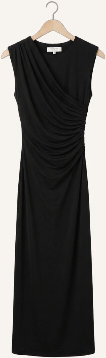 Rosemunde Billie Sl Long Drape Dress Dames - Jurk - Zwart - Maat 38